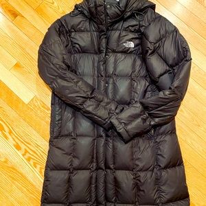 North Face 600 long brown down parka